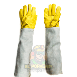 Guante en Carnaza y Vaqueta Largo Extragrande