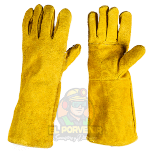 Guante en Carnaza Amarilla Forrado Dulce Abrigo