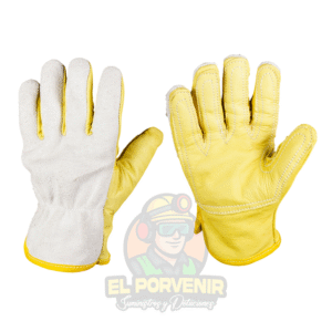 Guante Mixto Corto Refuerzo 5 Dedos en Carnaza y Vaqueta
