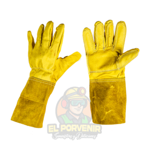 Guante con Manopla Largo Refuerzo 5 Dedos en Vaqueta