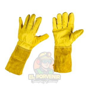 Guante con Manopla Largo Sencillo en Vaqueta