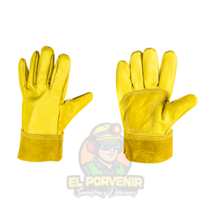 Guante con Manopla Corto Refuerzo Palma en Vaqueta