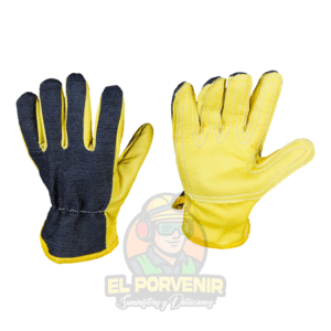 Guante Ingeniero en Jean Refuerzo 5 Dedos en Vaqueta Mixto