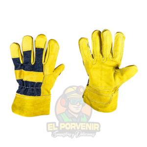 Guante Petrolero en Vaqueta y Jean Refuerzo 5 Dedos Corto