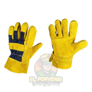 Guante Petrolero en Jean Refuerzo Pistola en Carnaza Amarilla